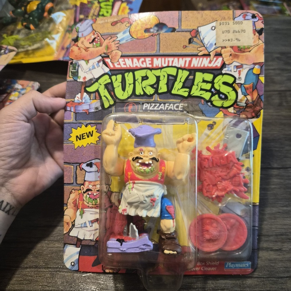 1990 TMNT Pizzaface The Psychotic Pizza Chef MOC Sealed Vintage Playmates Stock